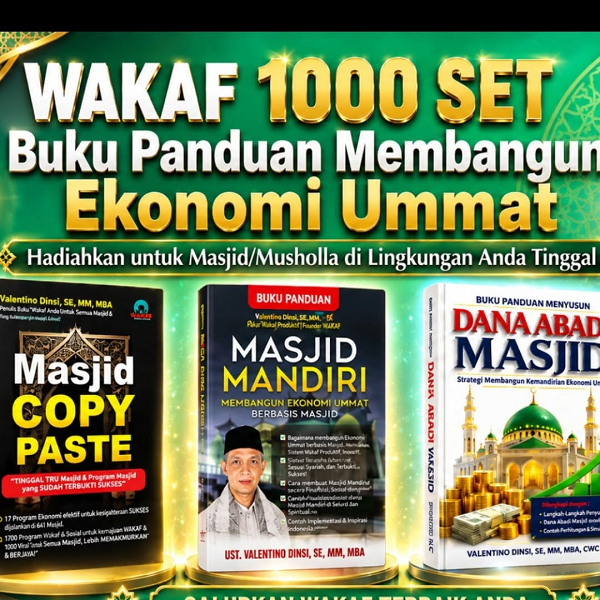 Wakafkan ilmu, makmurkan masjid! Salurkan wakaf Anda melalui 1000 set Buku Panduan Membangun Ekonomi